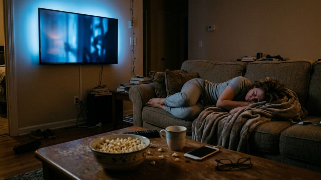 A psicologia sugere que dormir no início de um filme não é só preguiça, mas pode indicar exaustão emocional e necessidade de pausa