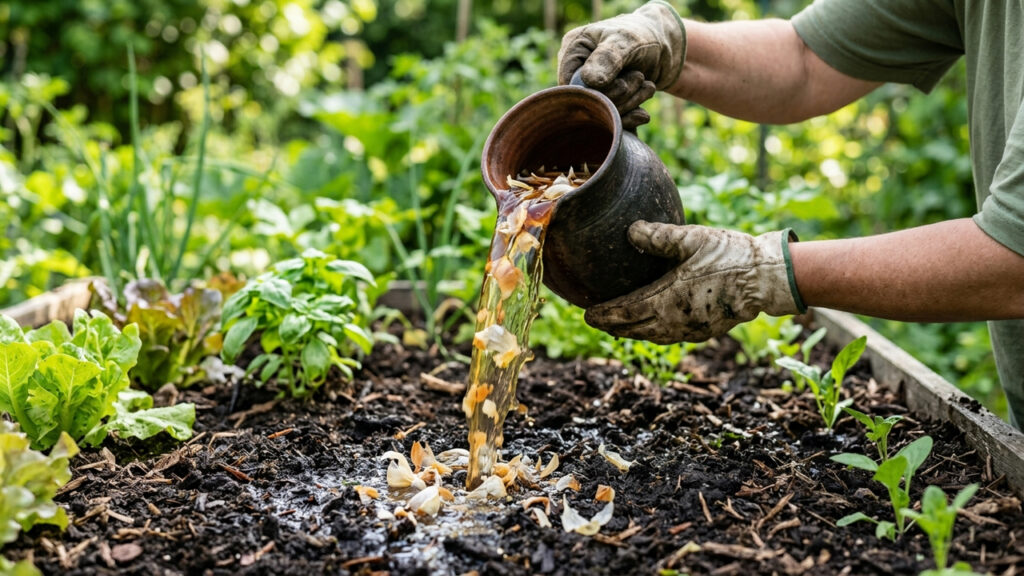 Regar a terra com infusão de cascas de alho por três dias: para que serve o processo ecológico e o que acontece com as raízes da planta