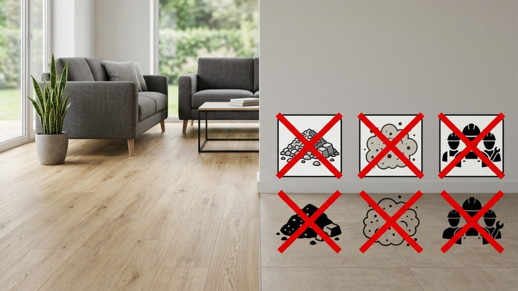 Adeus piso cerâmico antigo: a nova onda de revestimentos vinílicos autocolantes para renovar o chão em um dia, sem pedreiros e sem quebra-quebra