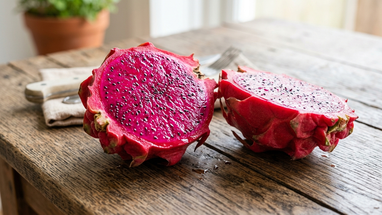 Adeus pinha tradicional: essa fruta exótica de cor vermelha vibrante e casca escamosa é extremamente doce como mel e rica em antioxidantes