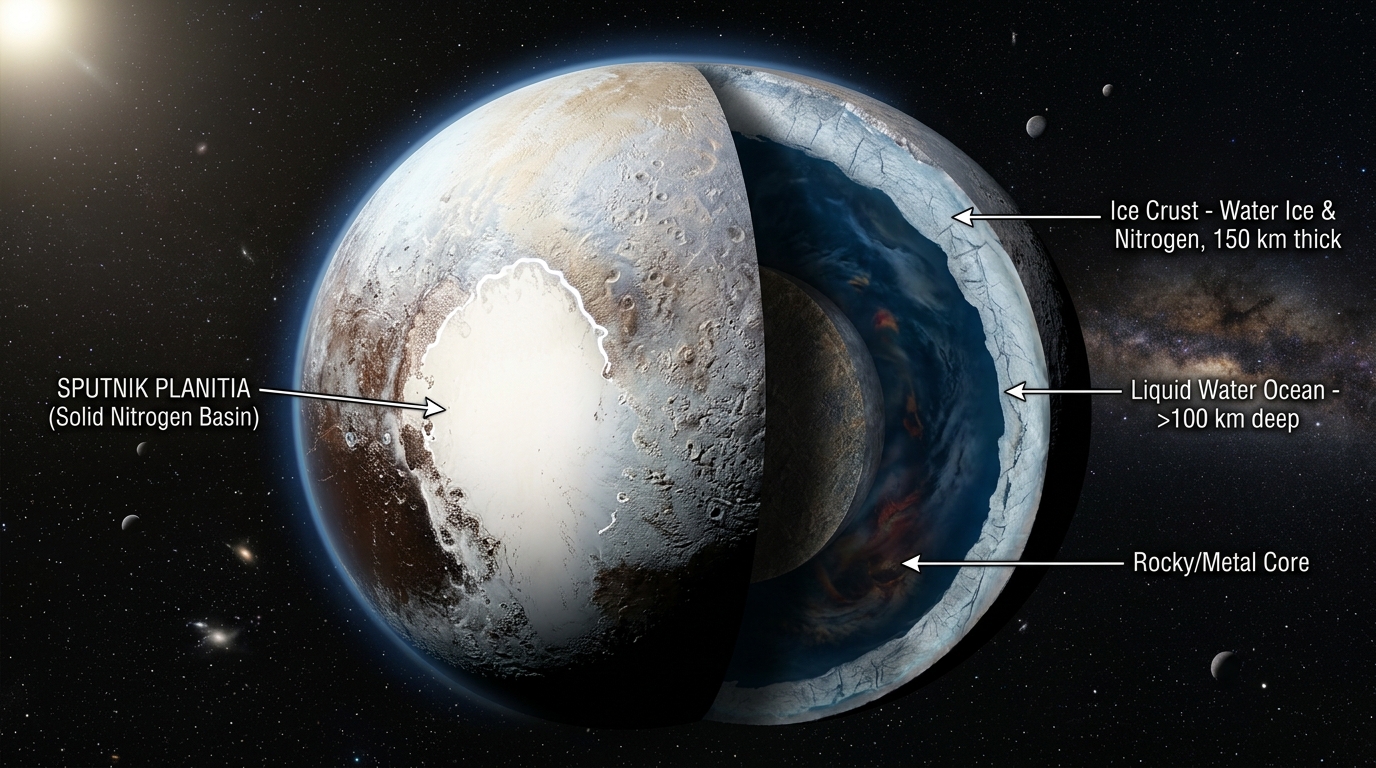 O planeta anão que pode esconder um oceano subterrâneo