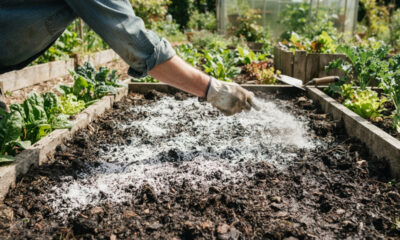 Aplicação de cal virgem no jardim: para que serve o uso estratégico do pó branco para corrigir a acidez da terra e prevenir o ataque de fungos