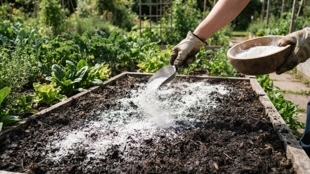 Aplicação de cal virgem no jardim: para que serve o uso estratégico do pó branco para corrigir a acidez da terra e prevenir o ataque de fungos