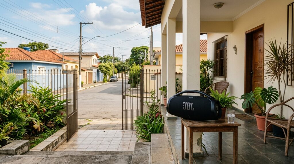 Vizinho liga o som alto às três da tarde de domingo achando que só depois das 22h dá multa, mas a policia aparece e a situação fica complicada