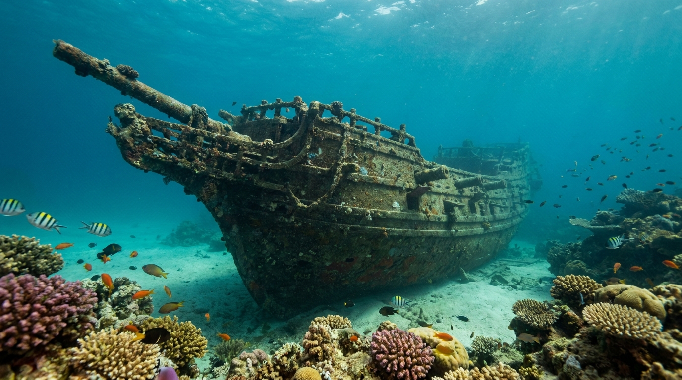 O navio naufragado encontrado no fundo do mar que revelou um tesouro da Era das Grandes Navegações