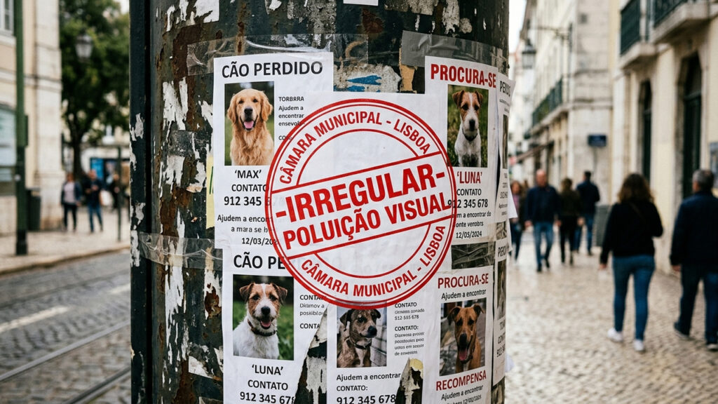 Dono desesperado cola fotos de cachorro perdido nos postes do bairro, encontra o pet mas recebe multa municipal de R$ 10 mil por poluição visual