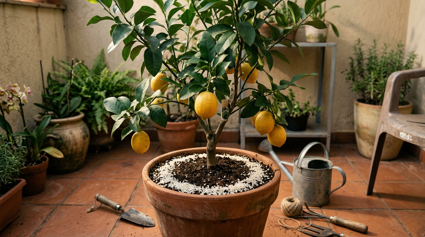 Colocar arroz cru na terra ao redor do limoeiro: por que isso ajuda a árvore a dar mais frutos e crescer mais saudável