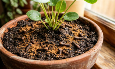 Colocar uma colher de pó de canela com cravos na terra do vaso por 7 dias: veja o que aconteceu com os mosquitos pretos da planta