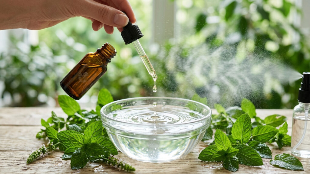 Mistura de água com óleo essencial de hortelã-pimenta: para que serve e como usar a essência para repelir mosquitos do ambiente