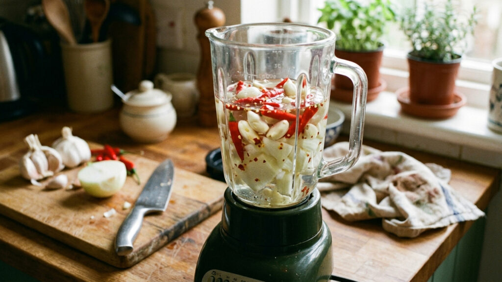 Mistura de alho com cebola e pimenta-dedo-de-moça: para que serve a infusão natural que protege as folhas e afasta pragas de vasos de plantas
