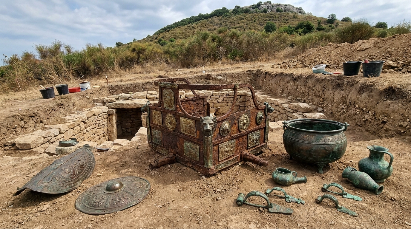 Tumba principesca com carruagem de 2.600 anos revela pistas sobre a elite da Itália antiga
