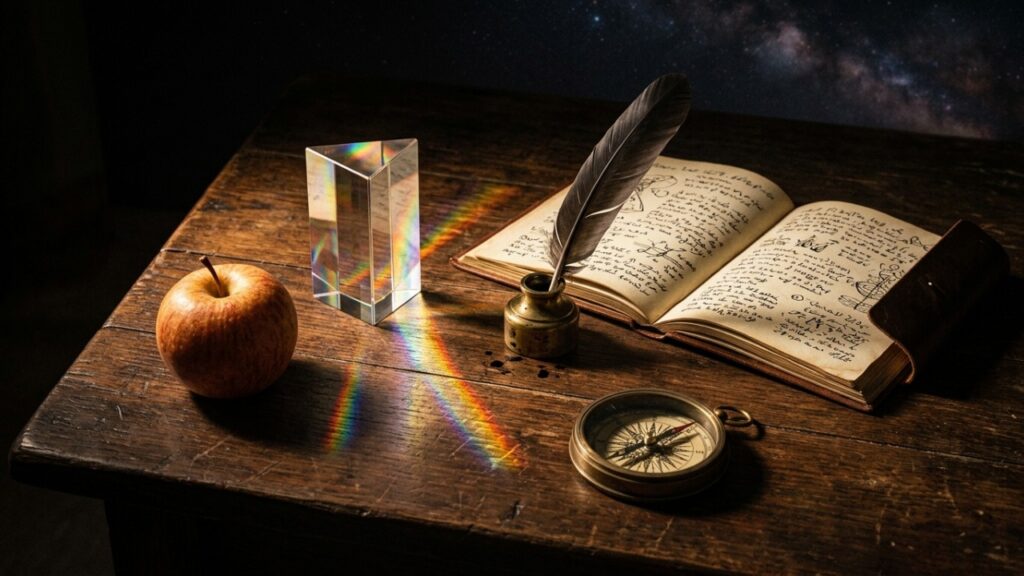 Isaac Newton sobre fé e razão: "Assim como um cego não tem noção de cores, nós também não temos ideia da maneira como o Deus onisciente percebe e compreende todas as coisas."