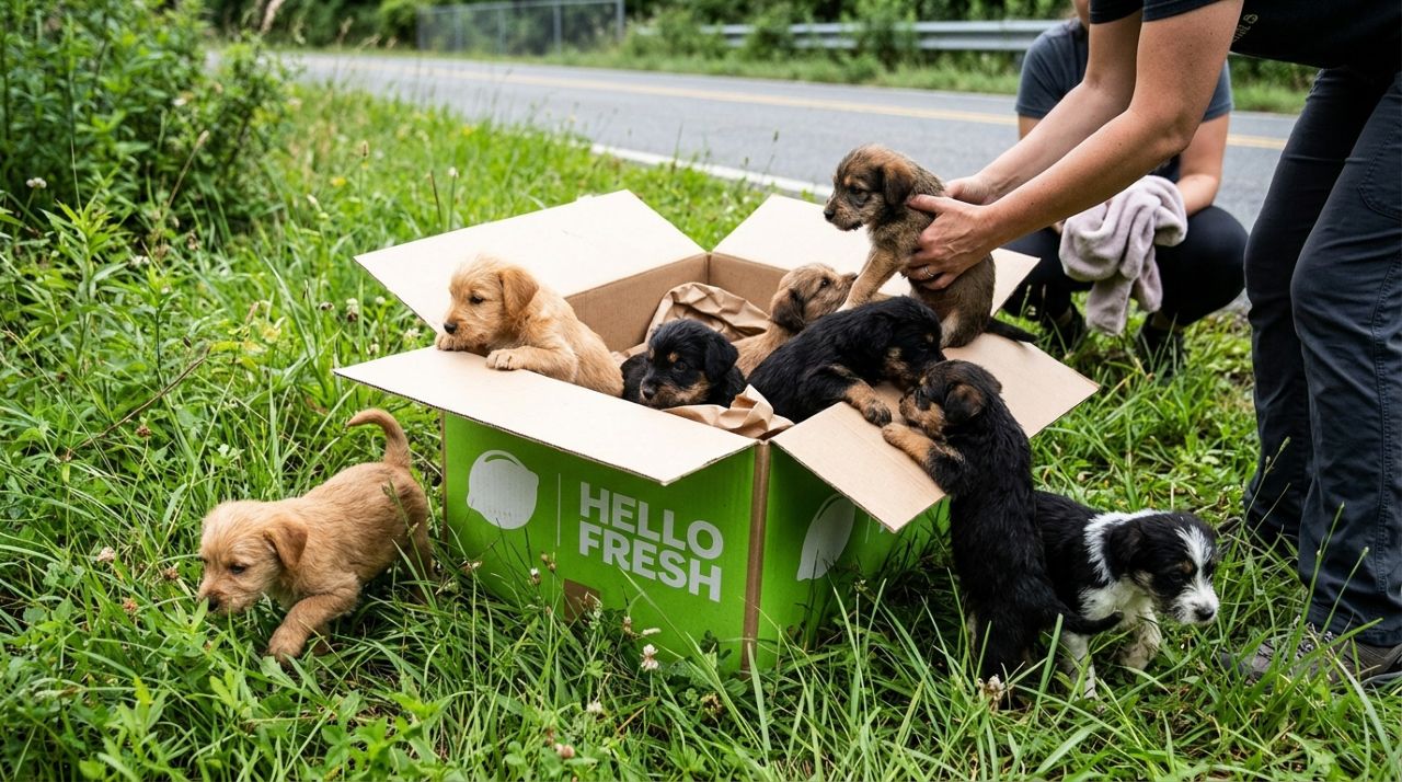 Homem encontra surpresa se mexendo em caixa da HelloFresh durante trilha