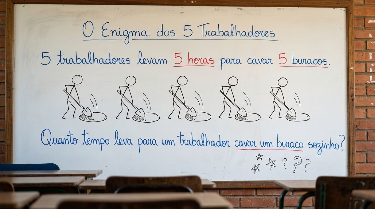 Psicólogos usam o enigma do canteiro de obras para medir a rigidez cognitiva: 78% das pessoas falham por causa da pressa