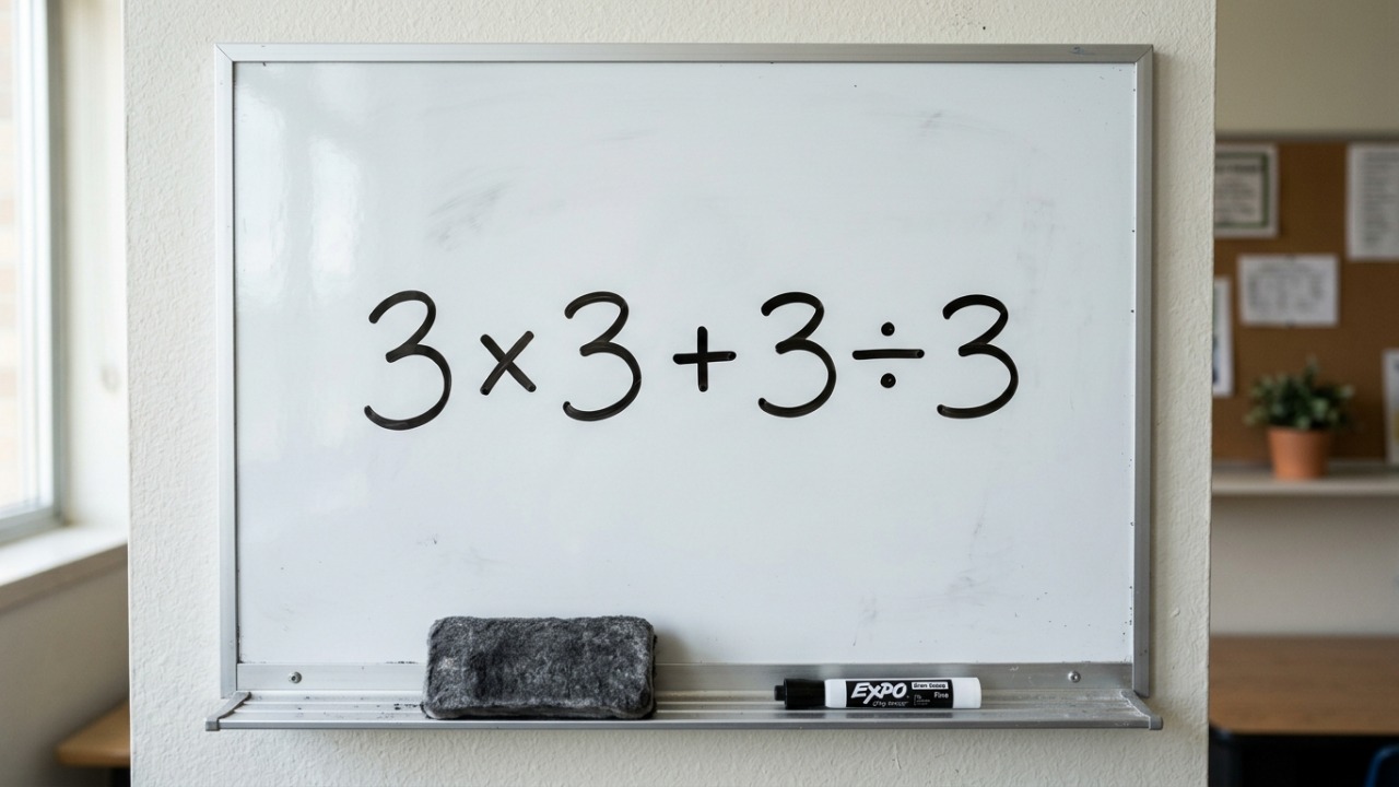 A conta 3 × 3 + 3 ÷ 3 parece óbvia, mas um detalhe muda completamente a resposta
