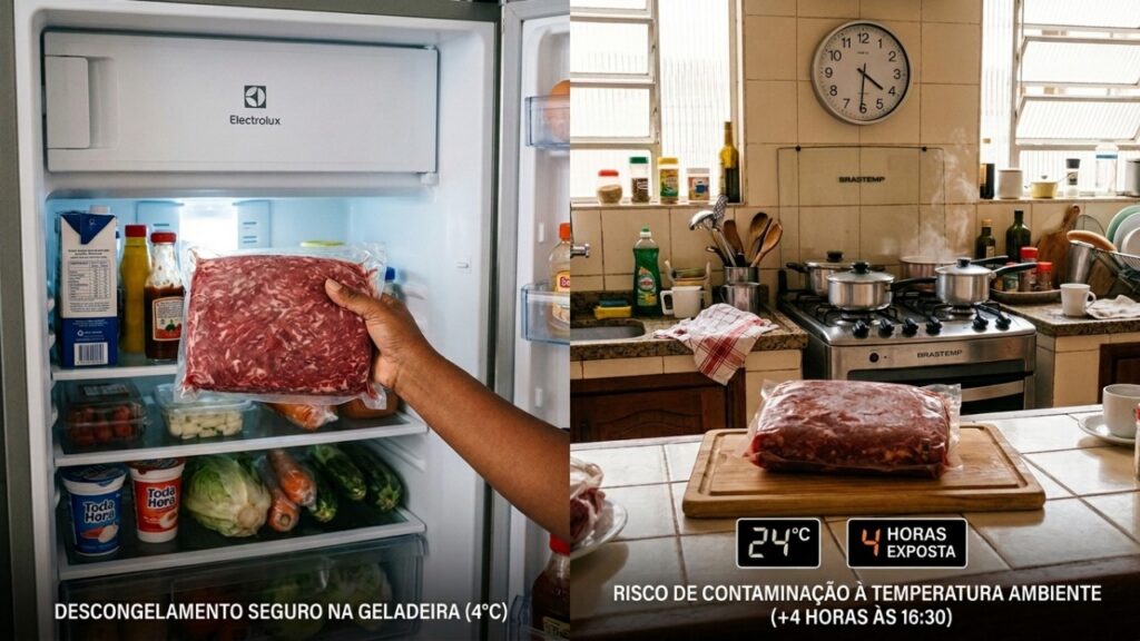 Pode congelar carne descongelada de novo? Especialistas explicam quando isso é seguro e quando vira risco