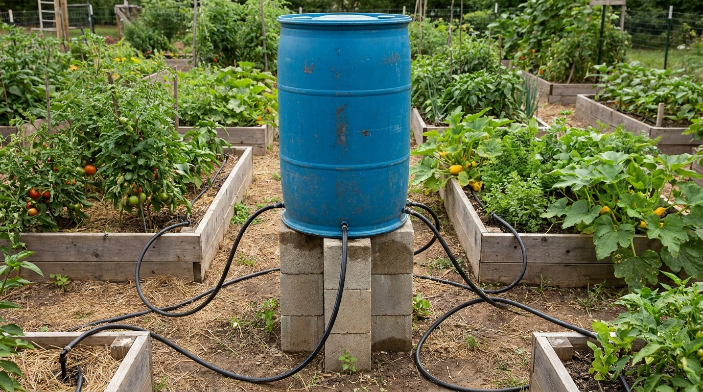 Engenheiro agrícola explica como montar um reservatório de água para hortas com bombonas recicladas sem usar bombas