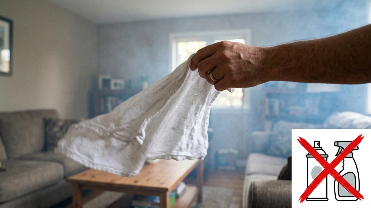 Sem aromatizadores caros, nem desinfetantes: a melhor forma de remover o cheiro de queimado que impregnou na casa usando um pano com vinagre