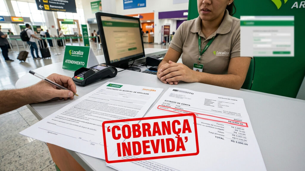 Turista sofre pequena raspagem em carro alugado e locadora cobra R$ 5 mil do cartão sem apresentar orçamento detalhado das peças
