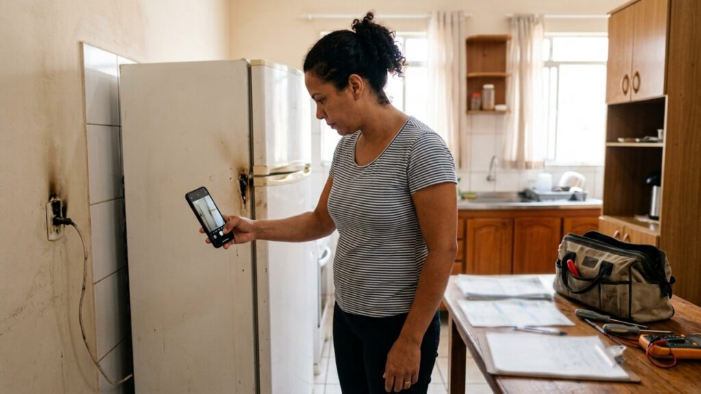 Queda de energia queima a única geladeira da família, assistência cobra R$ 1.800 e moradora descobre que ainda poderia pedir ressarcimento à distribuidora