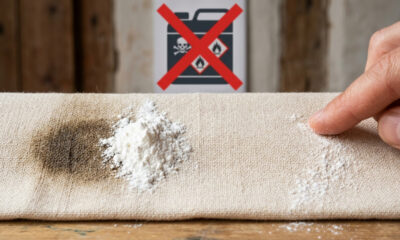 Sem alvejante químico, nem produtos industriais: a melhor forma de remover manchas de óleo da roupa usando apenas amido de milho ou talco