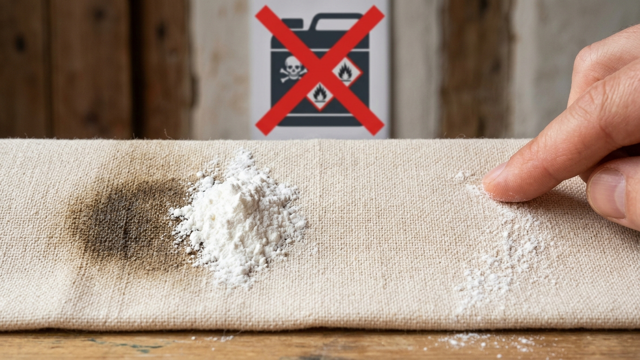 Sem alvejante químico, nem produtos industriais: a melhor forma de remover manchas de óleo da roupa usando apenas amido de milho ou talco