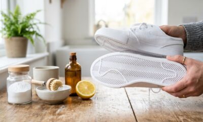 Mistura de pasta de dente com bicarbonato de sódio: para que serve e como aplicar para deixar tênis brancos e solas amareladas como novos