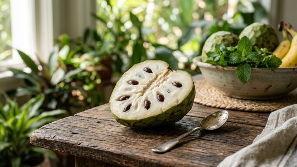 Essa fruta cremosa tem sabor de sorvete de banana com abacaxi e nasce em uma árvore que cabe em muitos quintais