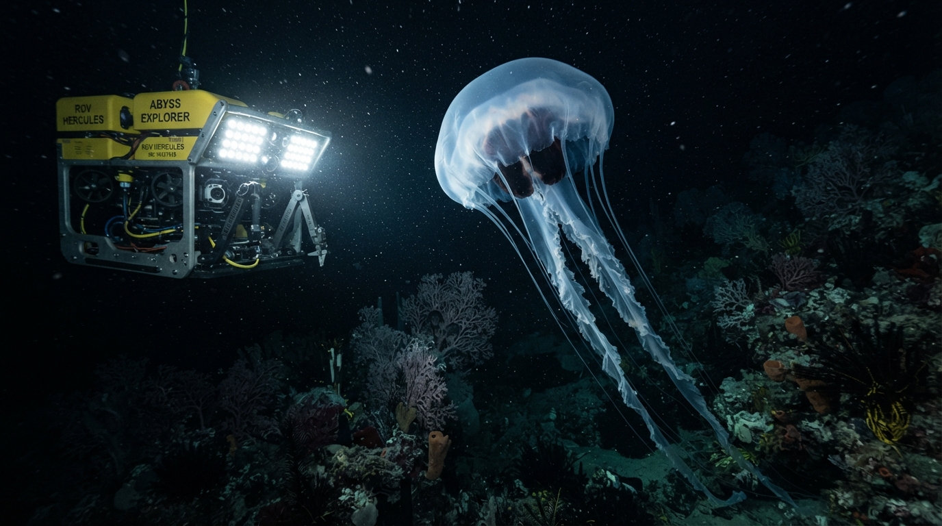Ela mergulhou quase 5 mil metros e encontrou uma água-viva gigante: como é a rotina de quem explora o fundo do oceano