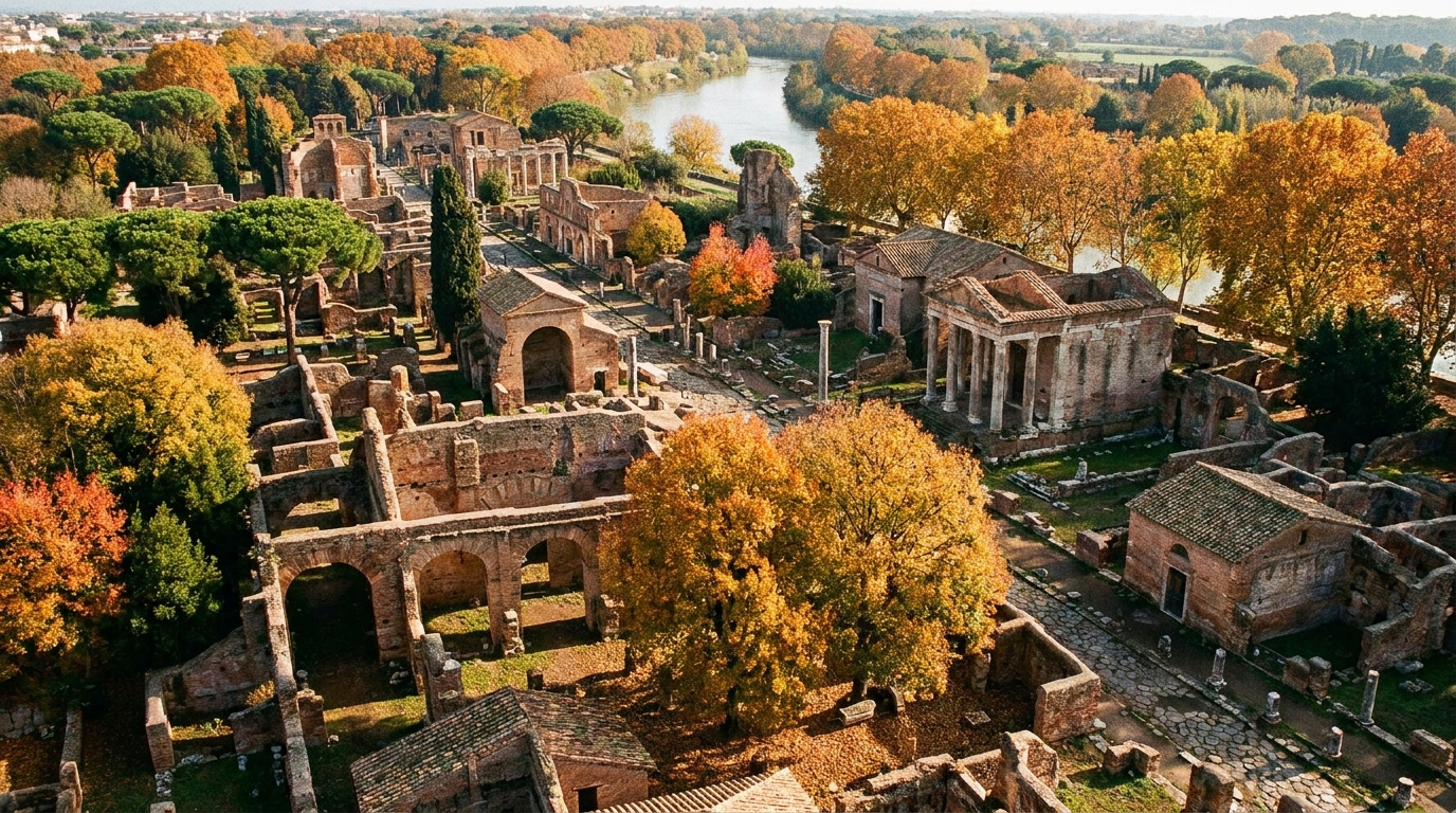 A cidade italiana onde o outono encanta o ano inteiro e as ruínas são mais antigas que o Império Romano