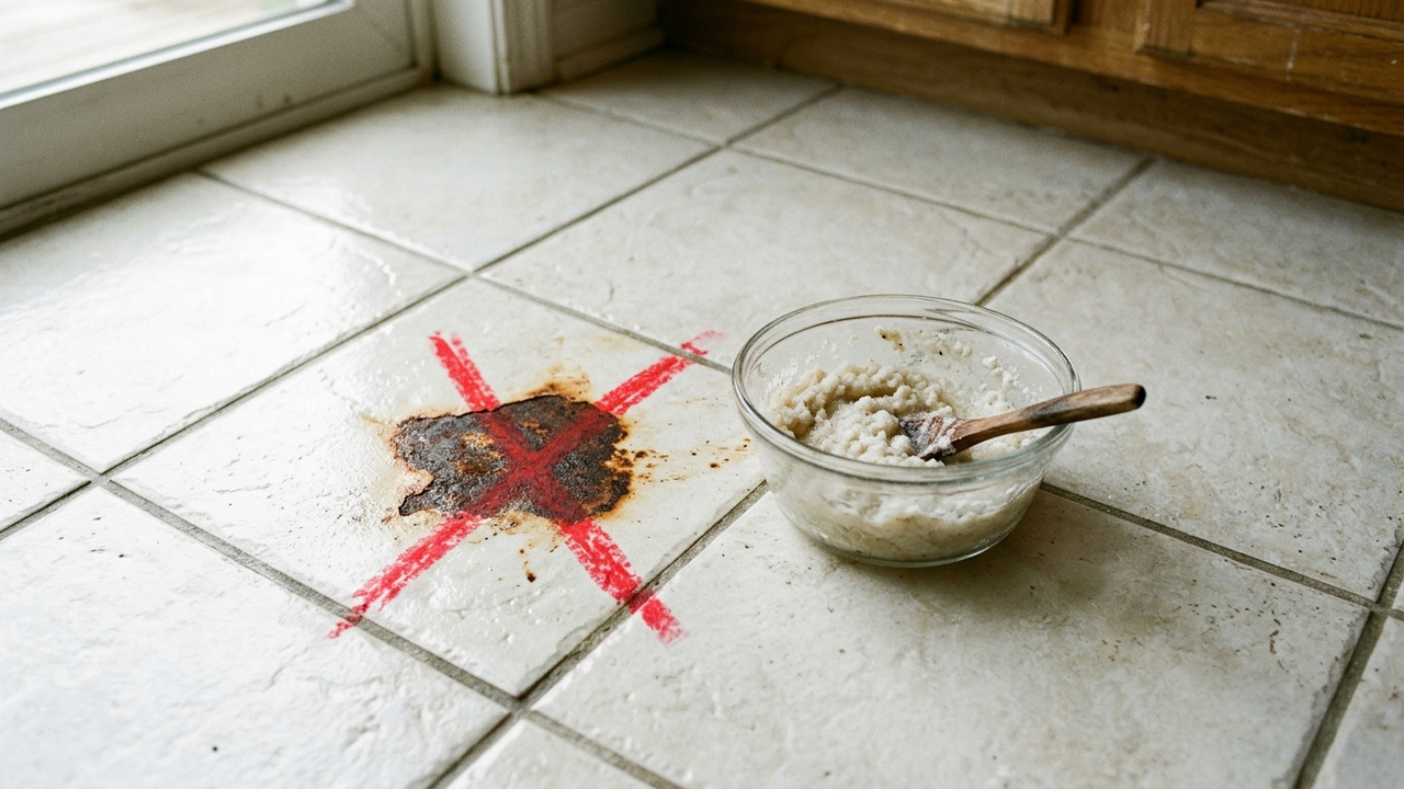 Mistura de vinagre branco com sal fino: para que serve e por que muitos usam a solução imediata para tirar manchas de ferrugem do piso