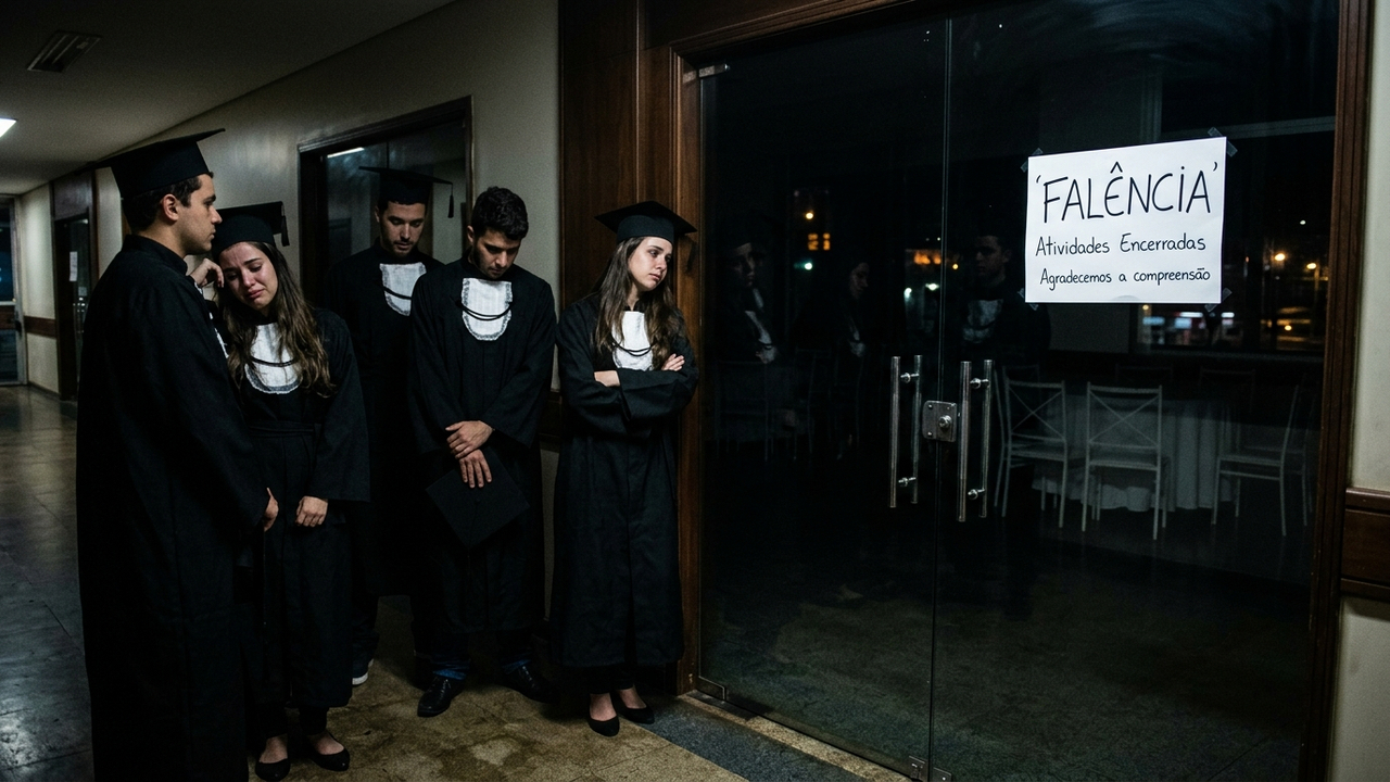 Comissão de formatura paga R$ 100 mil em festa, empresa decreta falência no dia do baile e Justiça responsabiliza a faculdade pelos prejuízos