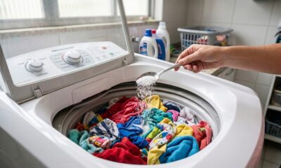 Coloque uma colher de sal dentro da máquina de lavar antes da próxima lavagem: veja o que acontece