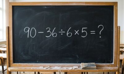 Resolva 90 – 36 ÷ 6 × 5 sem calculadora e desafie sua memória escolar