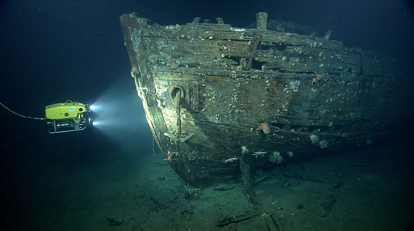 Navio da última expedição de Shackleton aparece em imagens inéditas no fundo do mar