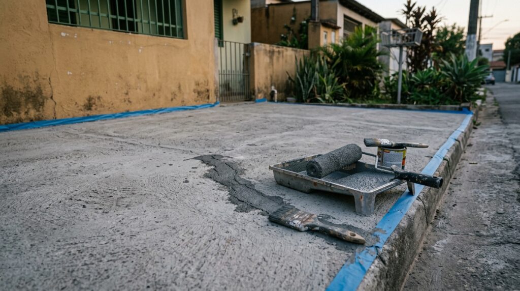 Como pintar uma calçada de cimento e embelezar sua casa como um pintor profissional