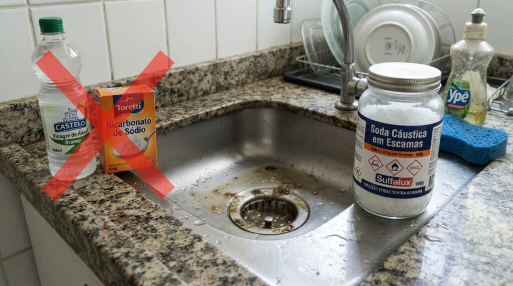 Um único produto despejado no ralo da cozinha desentope em 10 minutos! Mais eficaz que vinagre branco e bicarbonato de sódio e sem cheiro forte
