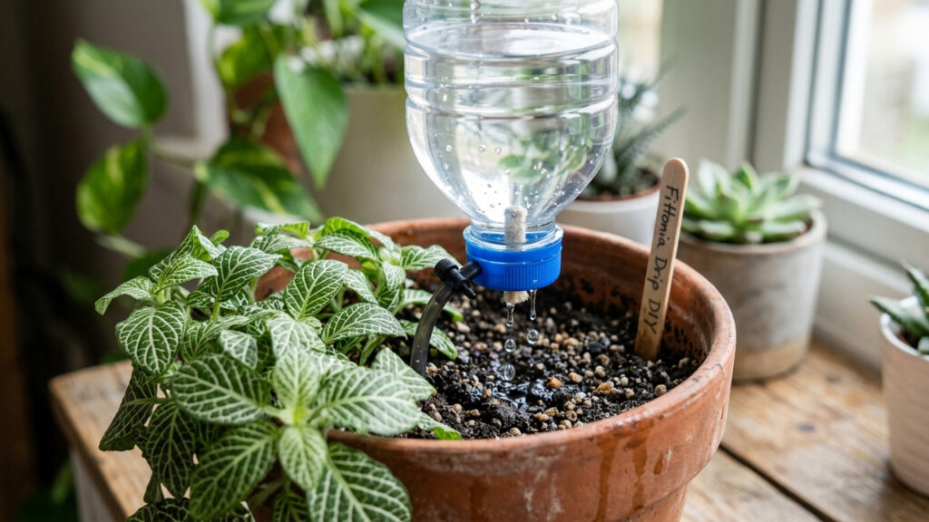 O truque caseiro simples com garrafa PET para criar um gotejador automático e manter as plantas regadas durante as férias