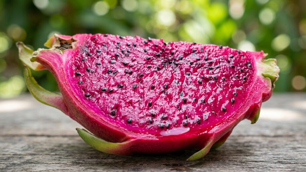 Adeus pinha tradicional: essa fruta exótica de cor vermelha vibrante e casca escamosa é extremamente doce como mel e rica em antioxidantes