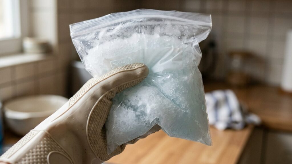 Coloque água e sal em um saco fechado e deixe 5 horas no congelador: para que serve e por que a mistura não fica dura como gelo