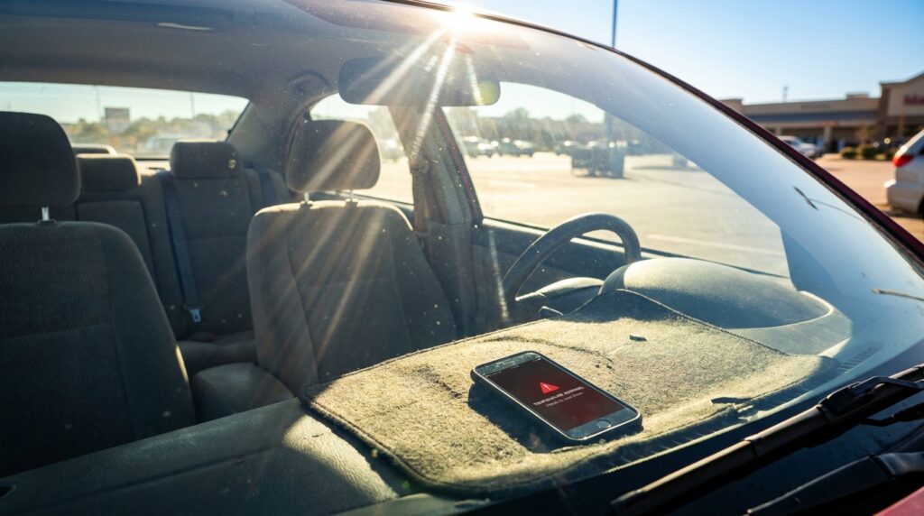 Porque é que nunca deve deixar um celular no painel do carro ao sol