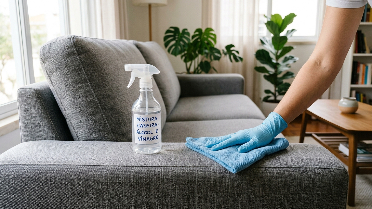 Mistura de álcool com vinagre branco: para que serve e por que funciona para limpar o estofado do sofá a seco sem estragar o tecido