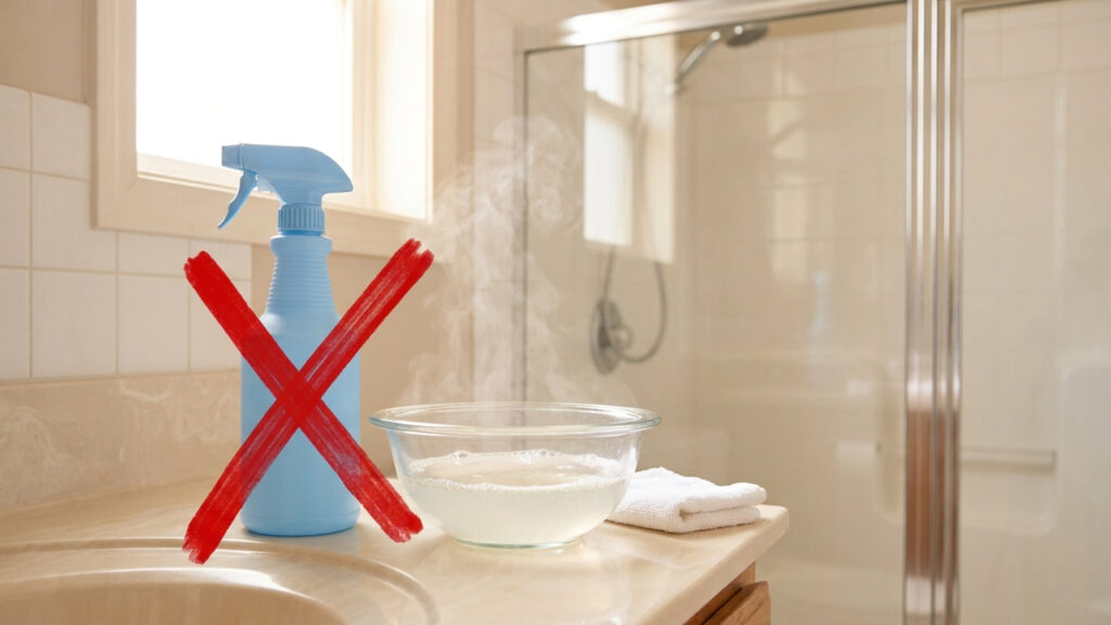 Misturar detergente neutro com vinagre quente: o desengordurante potente de R$ 2 que limpa o box e substitui os borrifadores de marca