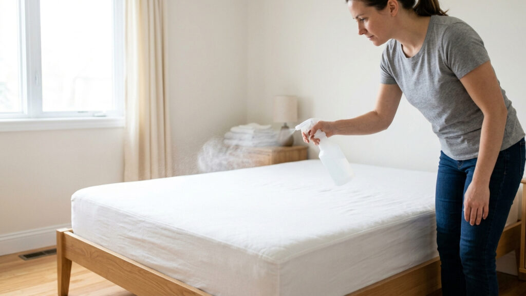 Mistura de álcool líquido com vinagre branco e melaleuca: para que serve o spray de desinfecção rápida para colchões e travesseiros