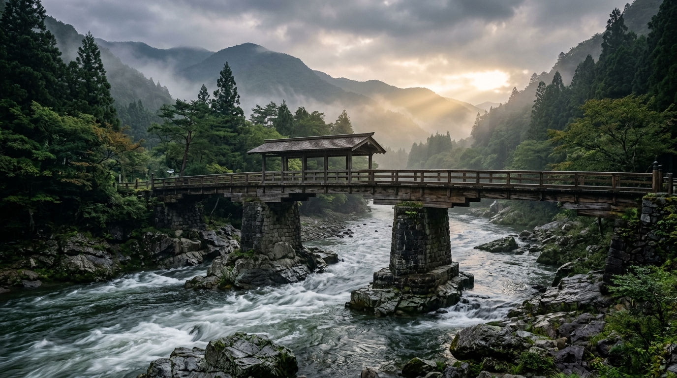 Provérbio japonês do dia: “A ponte que resiste ao rio não é a que desafia a corrente, mas a que aprende onde apoiar seus pilares.” Lições sobre estratégia, paciência e por que escolher bem onde se apoiar evita quedas maiores