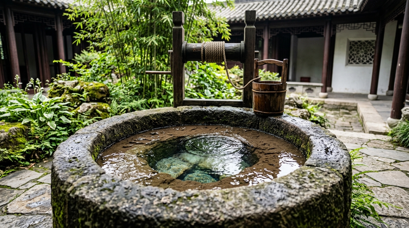 O significado do provérbio chinês "o trabalho do pensamento é como perfurar um poço: a água está turva no início, mas depois se clareia"