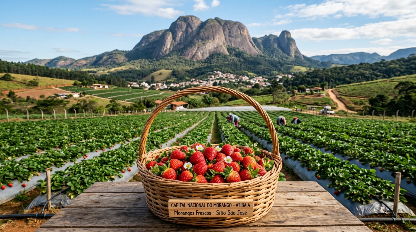 A capital do morango queridinha do Brasil (e não fica no Nordeste): o pequeno município que virou referência nacional na produção de morangos e atrai turistas em busca do sabor da serra