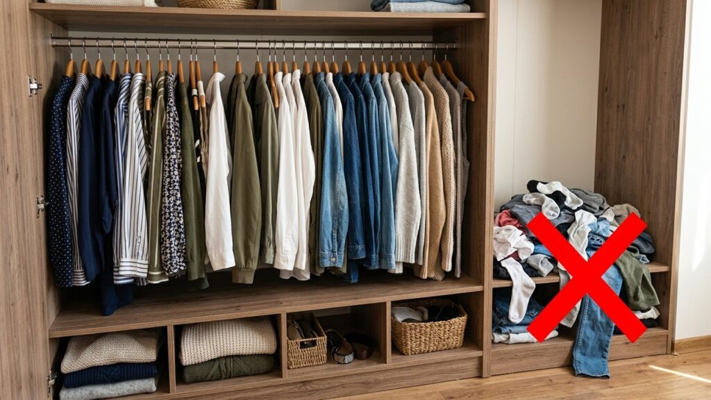 Adeus excesso de roupas no armário: a nova técnica dos cabides invertidos para descobrir o que você realmente usa em seis meses de forma infalível