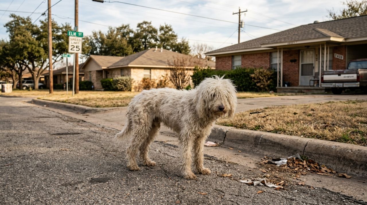 Resgatadores encontram cadela de rua com pelos emaranhados e descobrem uma linda poodle