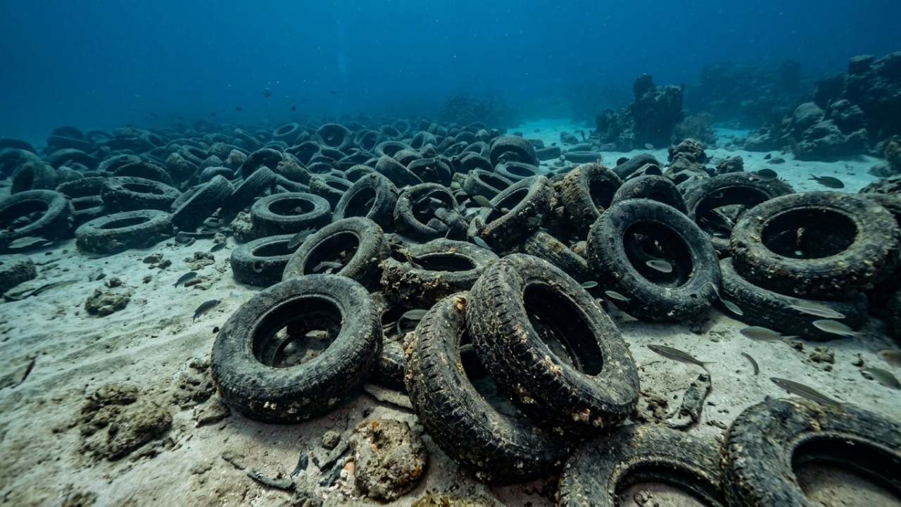 Dois milhões de pneus foram afundados para salvar o mar, mas 50 anos depois o projeto se transformou em uma das maiores catástrofes ecológicas